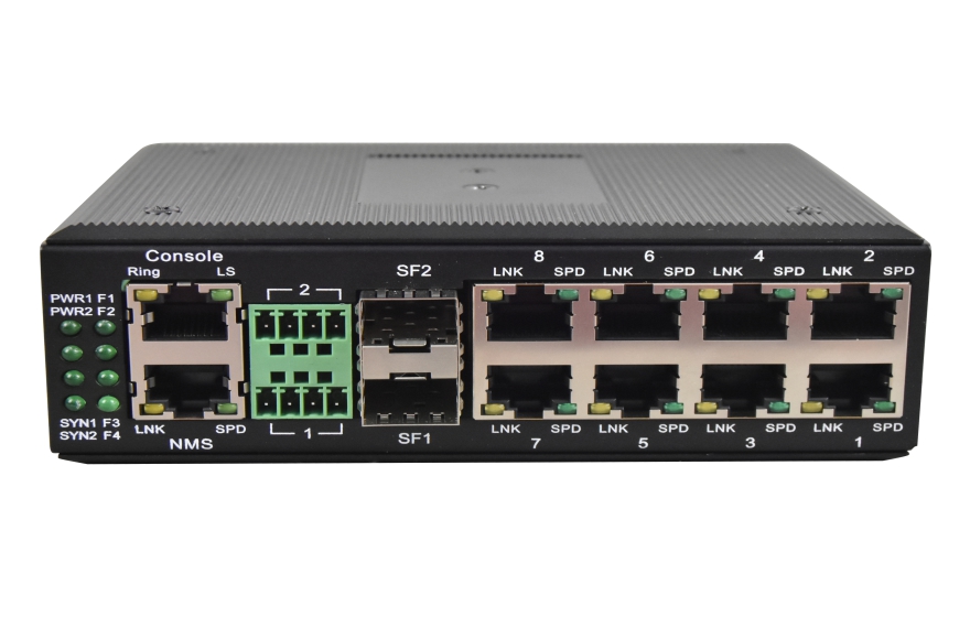 飛暢科技-非網(wǎng)管 工業(yè)級(jí)8路百兆電1路千兆光  光纖收發(fā)器