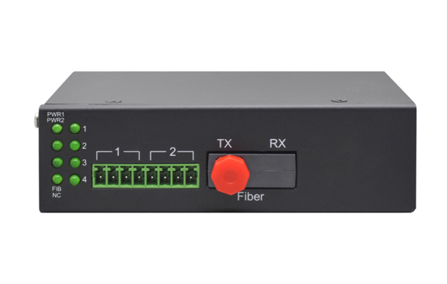 飛暢科技-桌面式 鋼殼1-4路開(kāi)關(guān)量 光貓/光端機(jī)