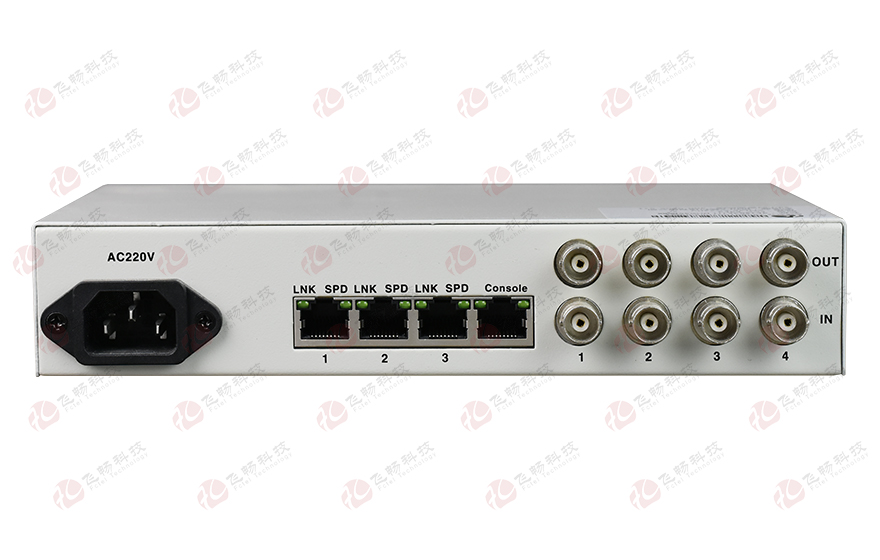 飛暢科技-4E1轉3FE+1路console網管（桌面式） 協(xié)議轉換器