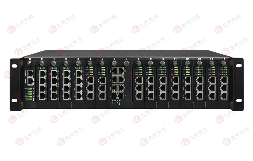 飛暢科技-多業(yè)務(wù)帶 物理隔離以太網(wǎng)（2U機框，19英寸， 1+1光備份）光端機