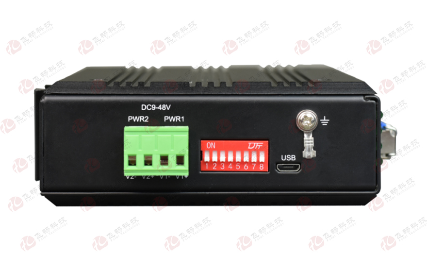 飛暢科技-工業(yè)軌式1-8路DI/DO/AI/AO開關(guān)量模擬量服務(wù)器(帶1光1電交換口)