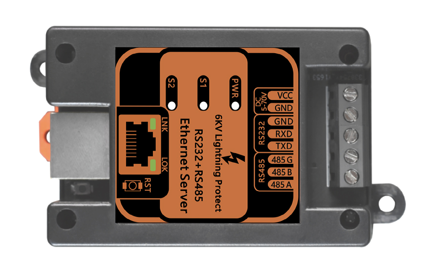 飛暢科技-工業(yè)級 軌式1路RS232+1路RS485  串口服