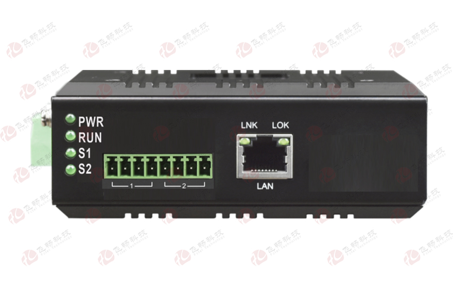 飛暢科技-工業(yè)軌式1路CAN總線+1路RS422/485/232串口 服務器