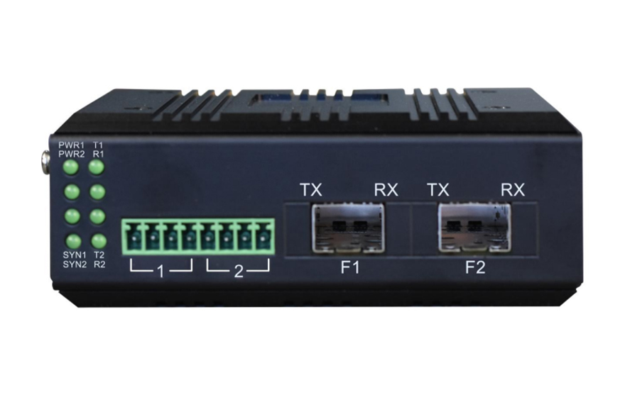 飛暢科技-工業(yè)軌式 4路模擬量+開關(guān)量+串口 混合光端機(jī) （帶斷纖保持功能）